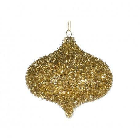 Cipolla Natalizia da Appendere Glitterata 16 cm  Conf. da 1 Pz