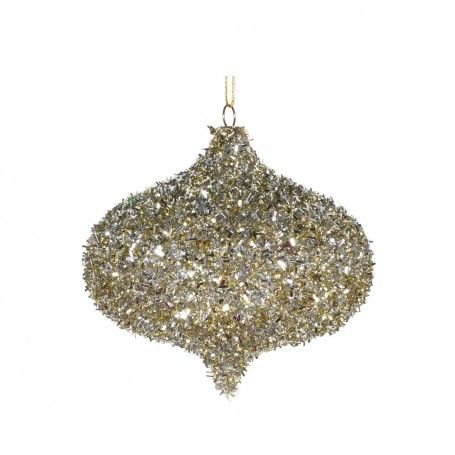 Cipolla Natalizia da Appendere Glitterata 16 cm  Conf. da 1 Pz