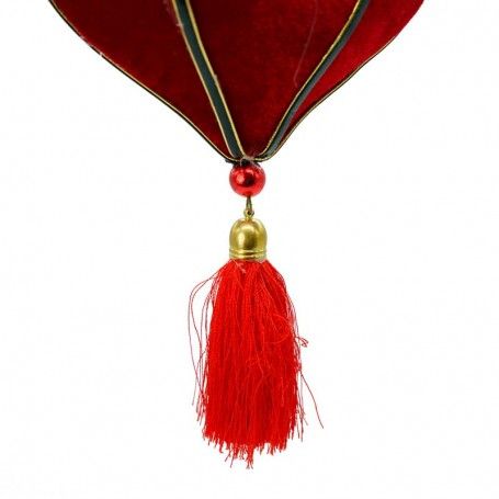 Goccia Natalizia di Velluto con Pendente Rossa H.24 cm