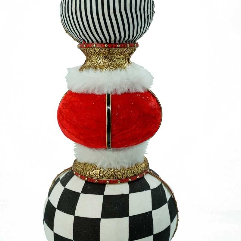 Pendente Natalizio Rosso e a Scacchi H.71xD.15 cm