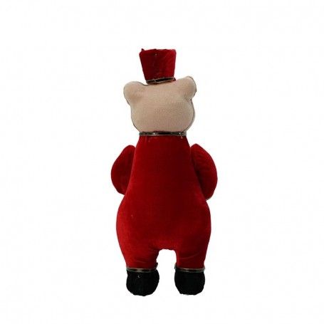 Orsetto con Abito Rosso a Scacchi H.32 cm