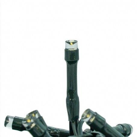 Catena 1300 Luci Led Bianco Caldo con Memory Control con Cavo Verde 65 metri Uso Esterno