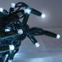 Serie di Luci da 10 metri con 135 Led Bianco Freddo + 15 Flash, Cavo in Caucciù Verde Professionale, Connettibile, Uso Esterno