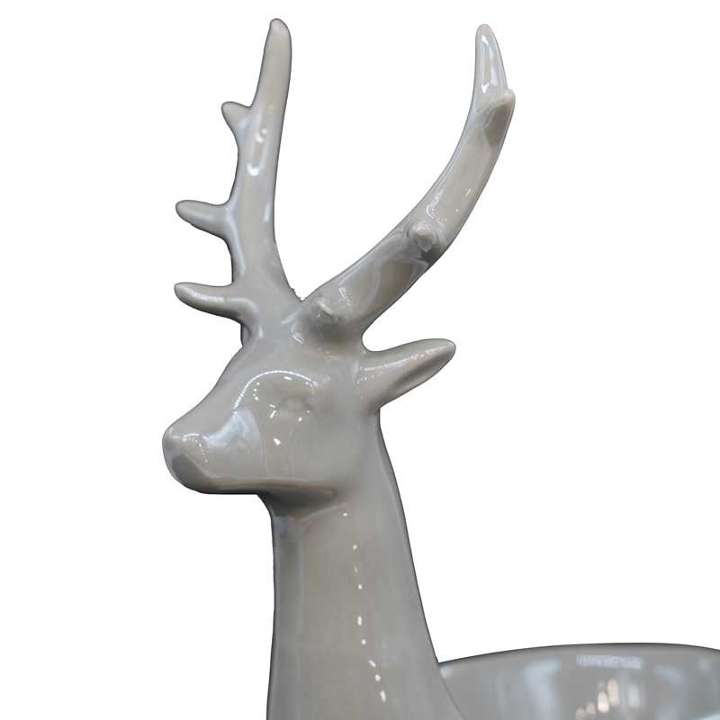 Renna con Contenitore 2 Colori H.24 cm