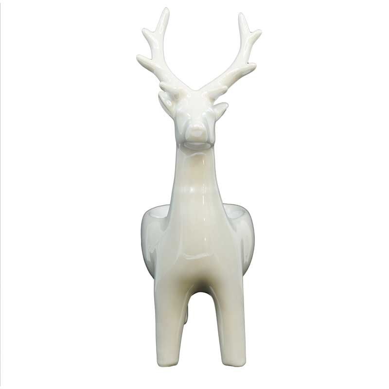 Renna con Contenitore 2 Colori H.24 cm