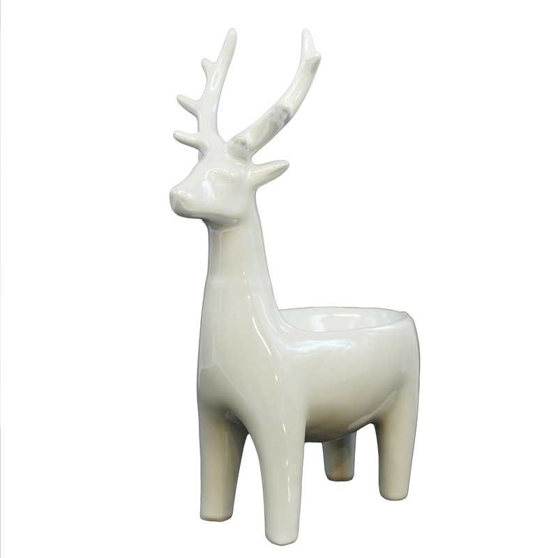 Renna con Contenitore 2 Colori H.24 cm