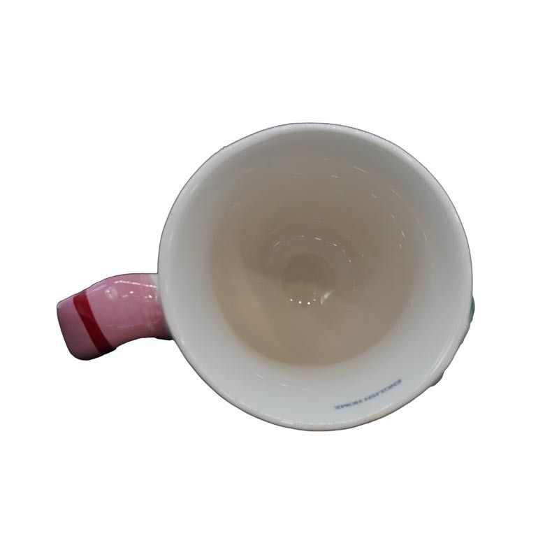 Tazza Natalizia Up&Down con Pupazzo di Neve Bianco e Rosa