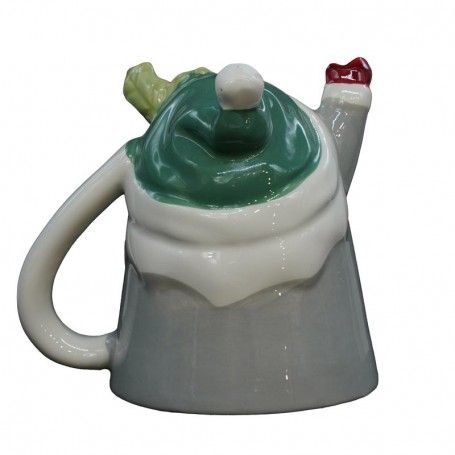 Tazza Natalizia Up&Down con Babbo Natale Grigio e Verde