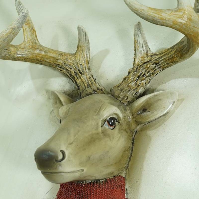 Quadro Natalizio con Renna in Resina 38x38 cm