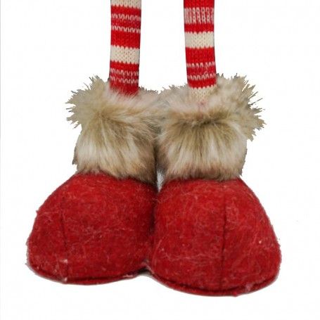 Renna Natalizia in Piedi 2 Colori Bianca/Rossa H.63 cm