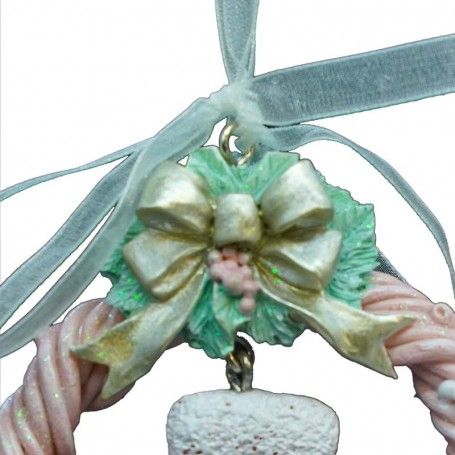 Ghirlanda Natalizia Rosa da Appendere D.8 cm 3 Modelli