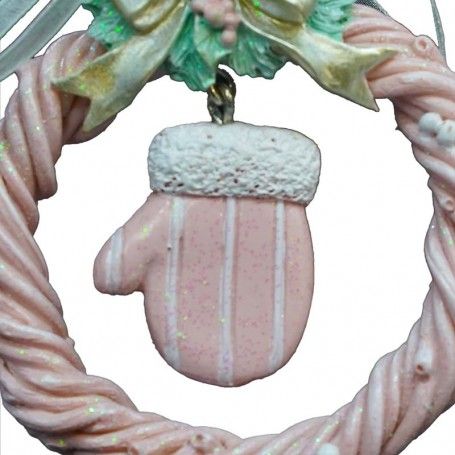 Ghirlanda Natalizia Rosa da Appendere D.8 cm 3 Modelli