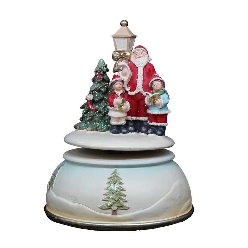 Carillon Musicale con Babbo Natale H.15 cm 2 Modelli