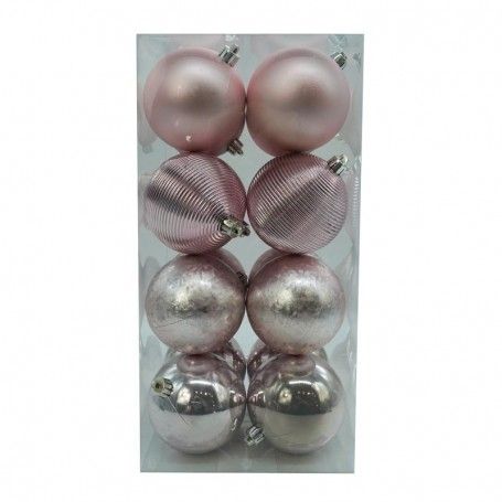 Palle di Natale in Plastica D.8 cm Confezione da 16 PZ