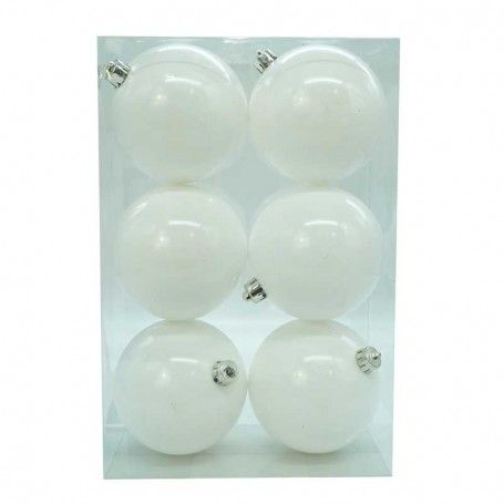 Palle di Natale in Plastica Lucide D.10 cm Confezione da 6 Pz
