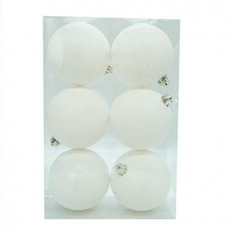 Palle di Natale in Plastica Opache D.10 cm Confezione da 6 Pz