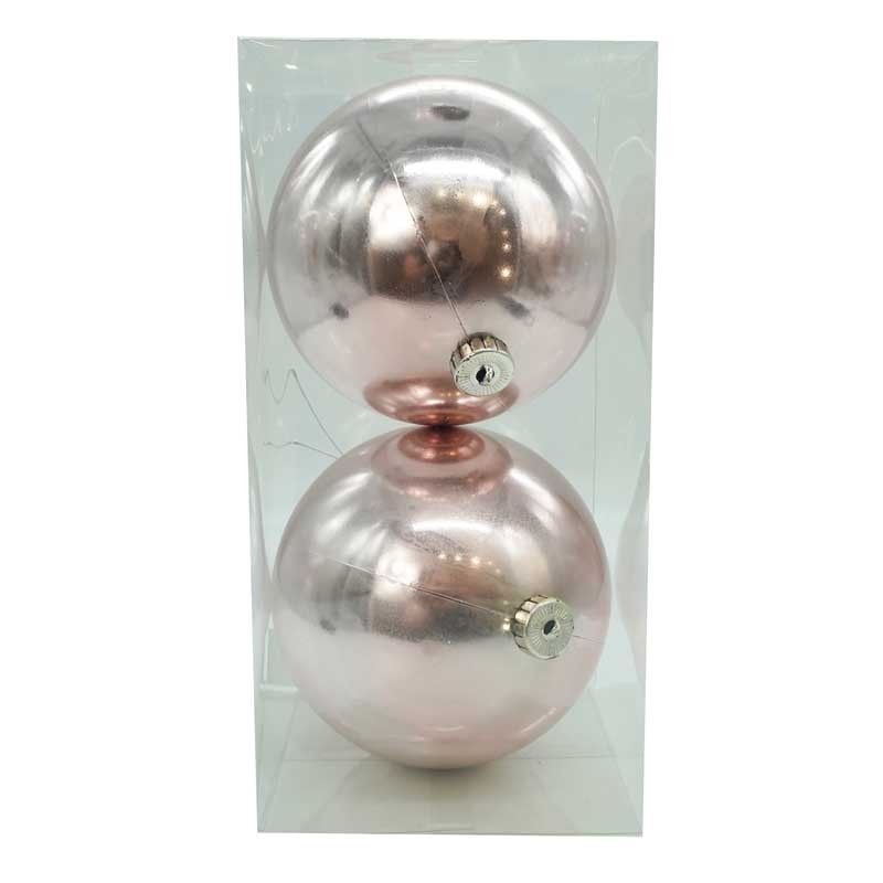 Palle di Natale in Plastica Lucide D.15 cm Confezione da 2 Pezzi
