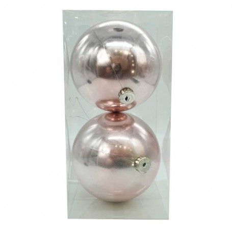 Palle di Natale in Plastica Lucide D.15 cm Confezione da 2 Pezzi