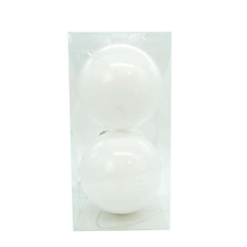 Palle di Natale in Plastica Lucide D.15 cm Confezione da 2 Pezzi
