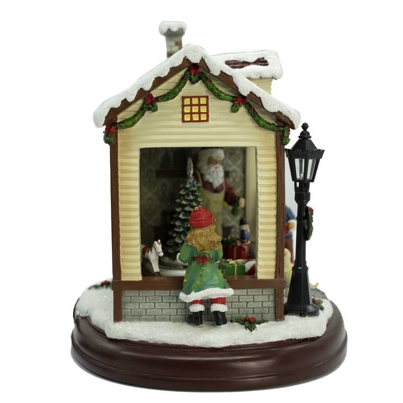 Negozio di Giocattoli in Resina con Bimbi in Movimento H.23,5 cm