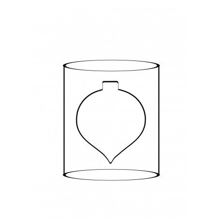 Cipolla Natalizia in Vetro Perlato D.10 cm