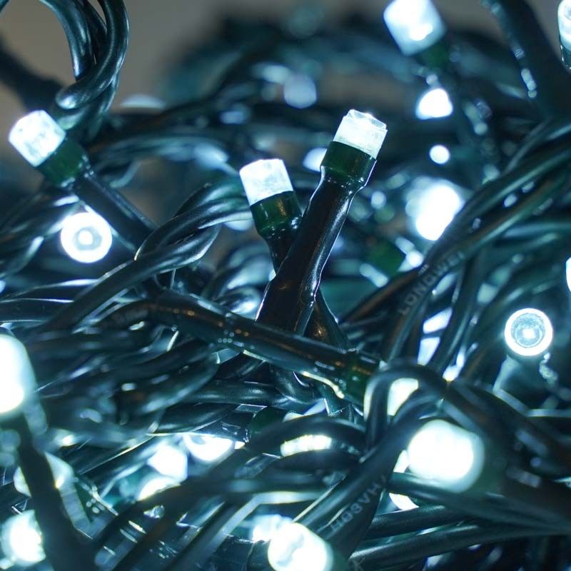 Minilucciole 300 Luci Led Bianco Freddo con Controller 8 Giochi 15 metri Uso Interno