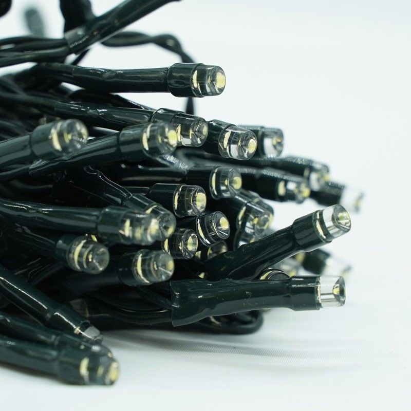 Catena con 96 Luci Led Bianco Satinato, Controller 8 Giochi, 10 metri Uso Esterno