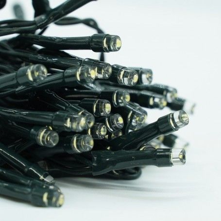 Catena con 96 Luci Led Bianco Satinato, Controller 8 Giochi, 10 metri Uso Esterno