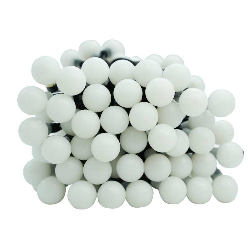 Catena con 100 Luci Led Tonde Bianco Caldo, Uso Esterno, 10 metri, Connettibile