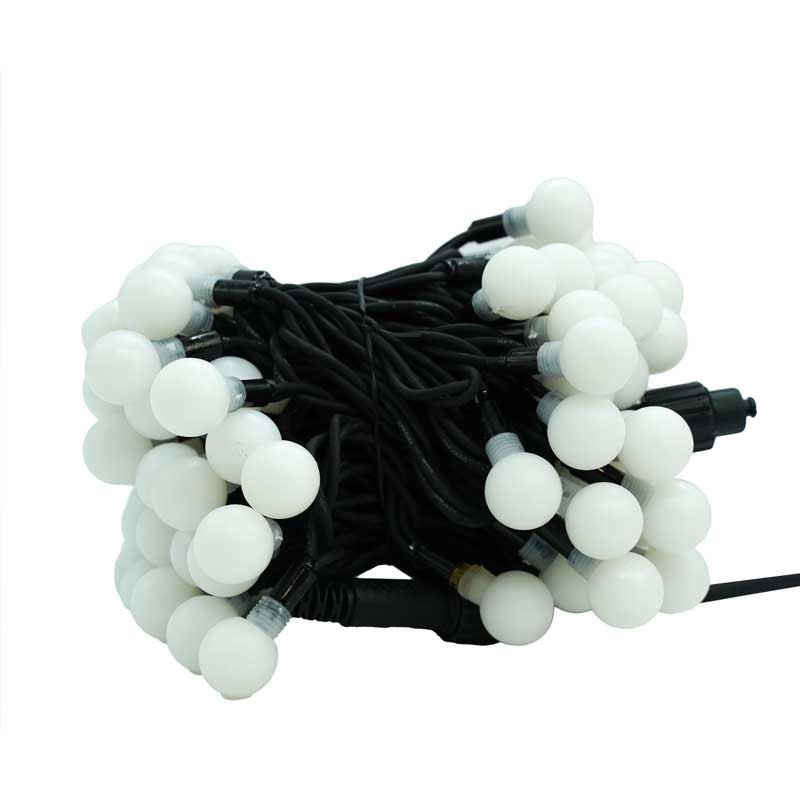 Catena con 100 Luci Led Tonde Bianco Freddo, Uso Esterno, 10 metri, Connettibile