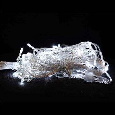 Pioggia di Luci Led Bianco Freddo Memory Control