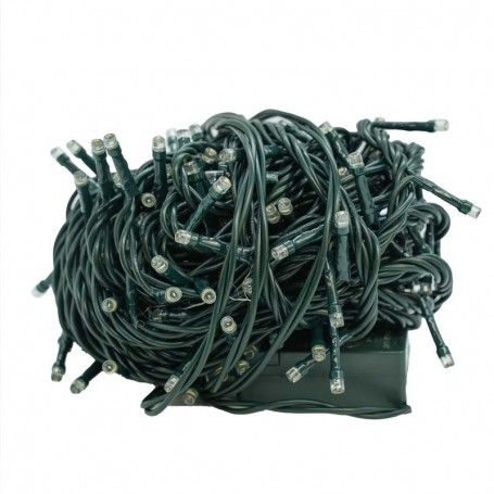 Minilucciole 100 Luci Led Bianco Caldo con Controller 8 Giochi 5 metri Uso Interno