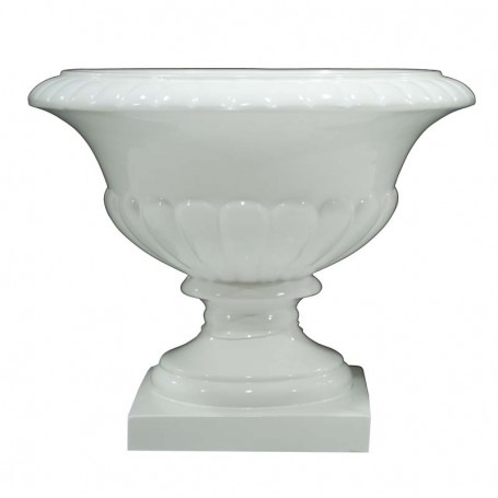 Vaso Decorativo in Vetroresina Bianco, per Interni ed Esterni