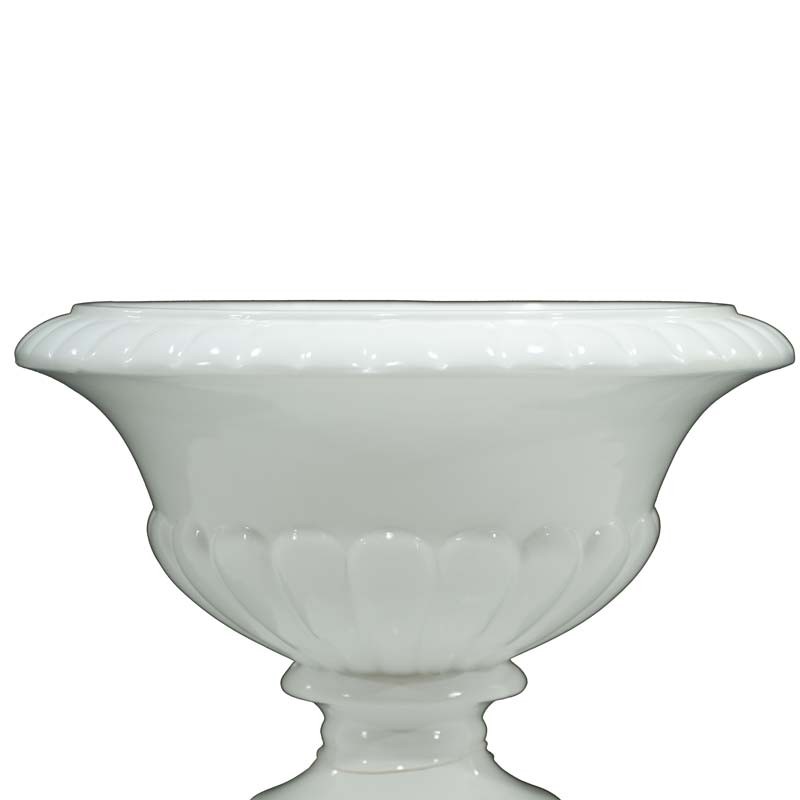 Vaso Decorativo in Vetroresina Bianco, per Interni ed Esterni