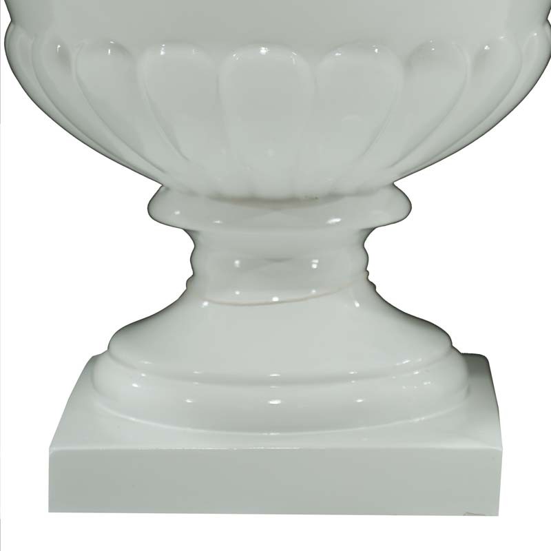 Vaso Decorativo in Vetroresina Bianco, per Interni ed Esterni