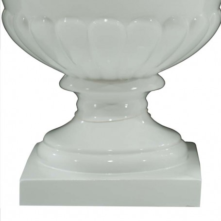 Vaso Decorativo in Vetroresina Bianco, per Interni ed Esterni