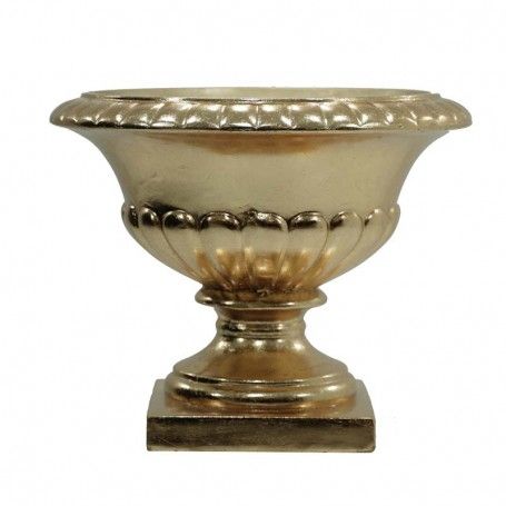 Vaso Decorativo in Vetroresina Oro, Eleganza per Interni ed Esterni