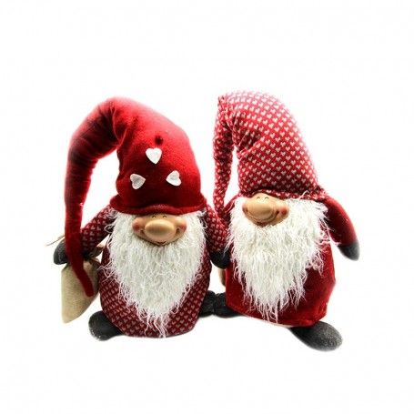 Gnomo Natalizio con Abito Rosso H.100 cm 2 Modelli
