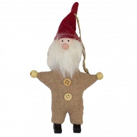 Gnomo di Natale con Barba da Appendere 3 Colori