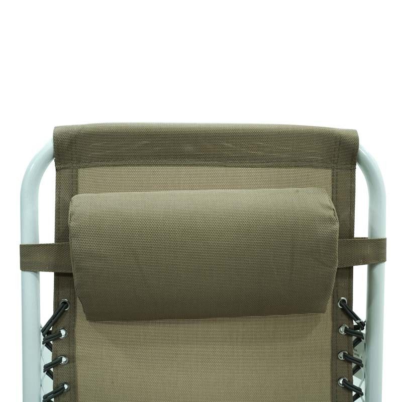 Poltrona Relax in Acciaio Bianca e Tortora Ariel