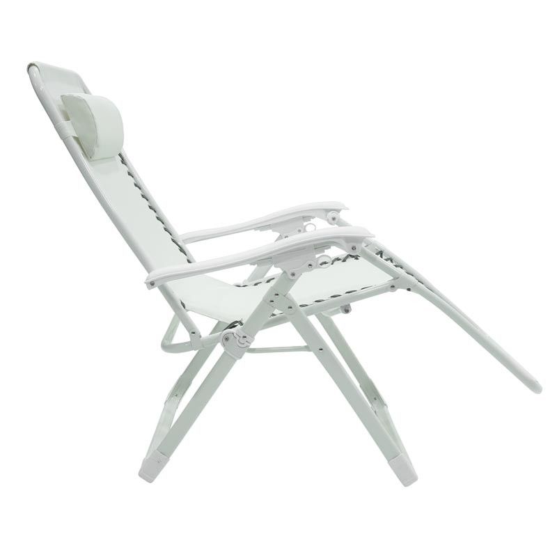 Poltrona Relax in Acciaio Bianca Ariel