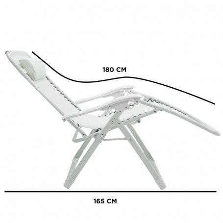 Poltrona Relax in Acciaio Bianca Ariel