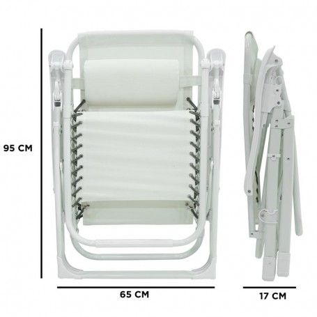 Poltrona Relax in Acciaio Bianca Ariel