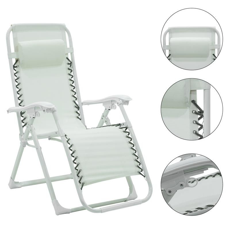 Poltrona Relax in Acciaio Bianca Ariel