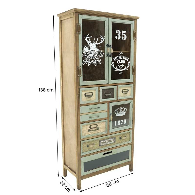 Mobile Vetrinetta Vintage H.148 cm