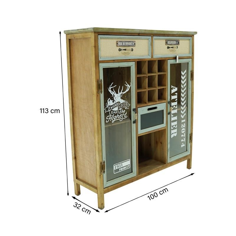 Mobile Vetrinetta Vintage H.113 cm