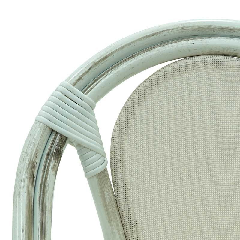 Sedia in Alluminio Effetto Bamboo