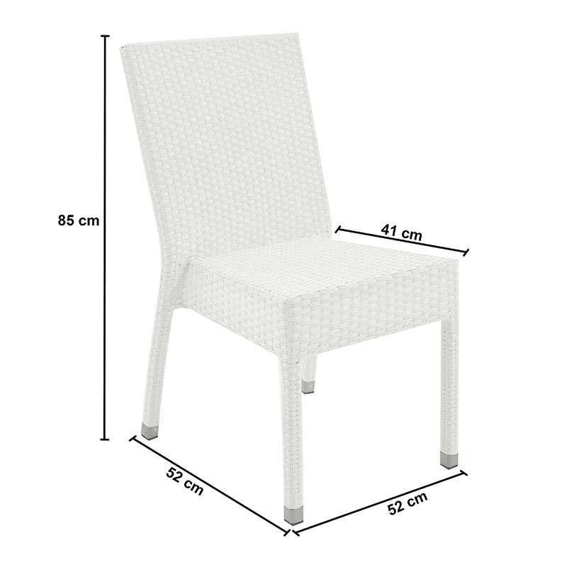 Tavolo da Giardino in Alluminio Bianco