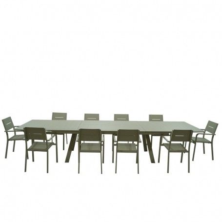 Tavolo Rettangolare Allungabile in Alluminio Champagne | Didone