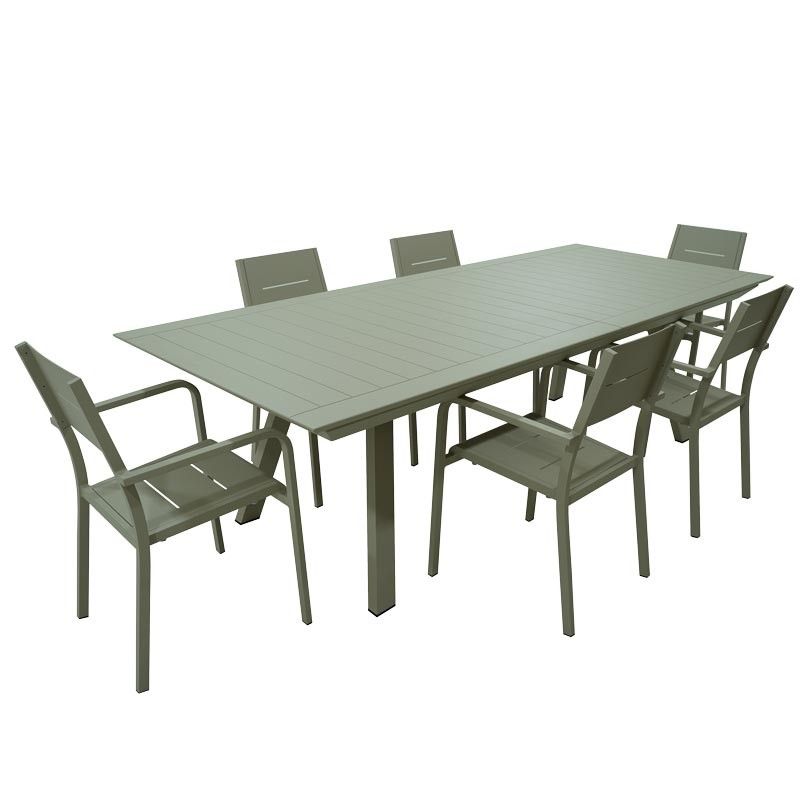 Tavolo Rettangolare Allungabile in Alluminio Champagne | Didone